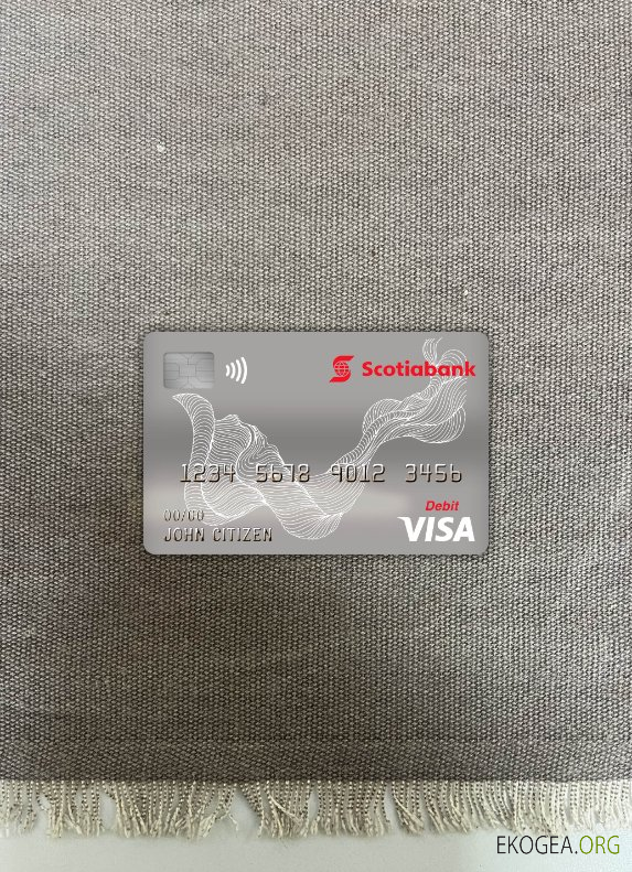 Photolook de la carte de débit visa Canada Banque Scotia avant